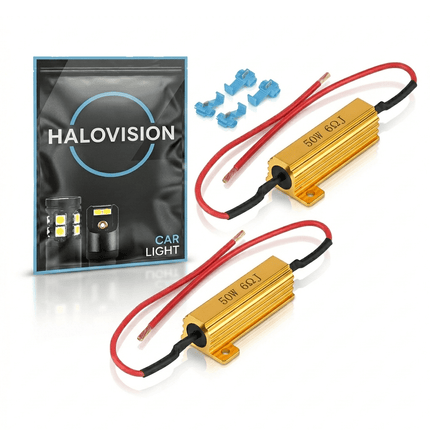 HaloVision Halovision Universele Halogeen naar LED Canbus Anti - Error Decoder Weerstand 6 Ohm 50W Set - Voorkom Foutmeldingen en Flikkering bij LED Verlichting HaloVision 1