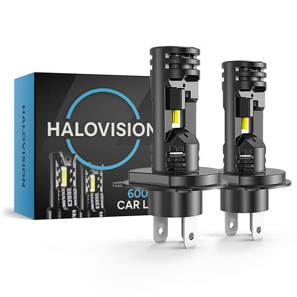 HaloVision Turbo LED H4 Koplamp Set 150W 30000LM Super Wit 6000K – Ultraheldere Autoverlichting met Canbus – Voor Dimlicht & Grootlicht – 12V – Geen Foutmeldingen – Plug & Play – Set van 2 Stuks – Universele H7 Fitting (kopie) - VCTparts.nl