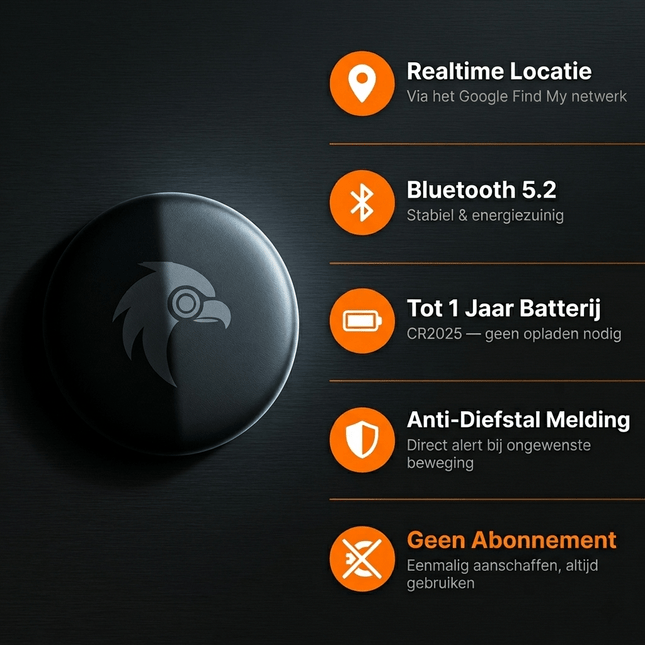 VCTparts HawkDash Auto GPS Locatie Tracker Anti - Diefstal Functie Smart Tag - Werkt met Android Zoeken - Android/Google zwart VCTparts 2