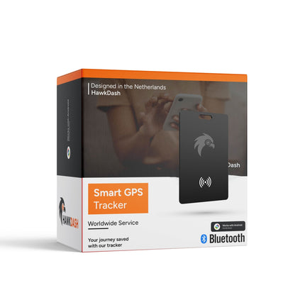 HawkDash Ultradunne Global GPS Android Tracker Card – Draadloos Opladen Waterdichte Smart Wallet Tracker Compatibel met Google Find My Device - VCTparts.nl