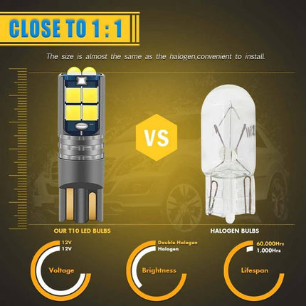 VCTparts High Power led T10 Oranje - W5W Verlichting (set) [Stadsverlichting - Parkeerverlichting - Kentekenverlichting - Interieurverlichting] NORGOS 3