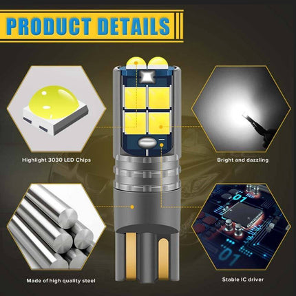 VCTparts High Power led T10 Oranje - W5W Verlichting (set) [Stadsverlichting - Parkeerverlichting - Kentekenverlichting - Interieurverlichting] NORGOS 4