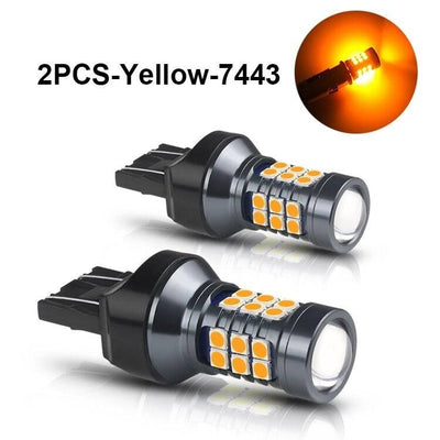 Hochleistungs -T20 -LED -Lampe Bol - Orange / Bernsteingelb (Set) 7443 W21 / 5W 3030SMD