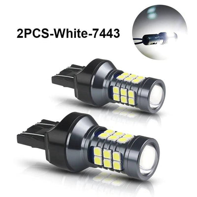 Hochleistungs -T20 -LED -Lampe Bol - Weiß (Set) 7443 W21/5W 3030SMD