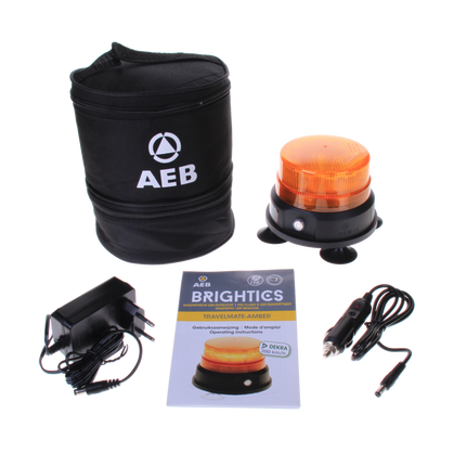 Draadloze LED Zwaailamp Oranje – Magnetisch Accu Gevoerd Draadloos voor Werkverkeer - VCTparts.nl