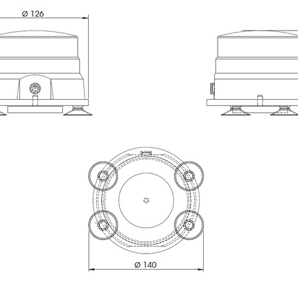 Draadloze LED Zwaailamp Oranje – Magnetisch Accu Gevoerd Draadloos voor Werkverkeer - VCTparts.nl