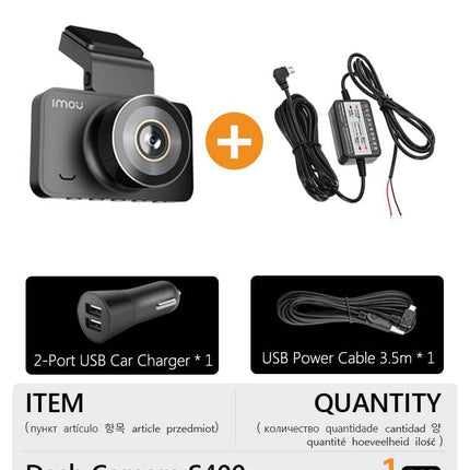 IMOU  Dashcam S400 2K 1440P Auto Video Recorder Zwart - VCTparts.nl