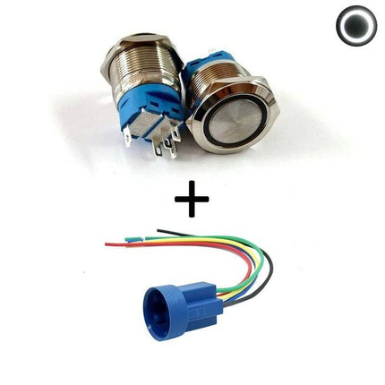 VCTparts Inbouw Schakelaar 12V Drukknop - Cirkel voor Elektrische Accessoires NORGOS 6