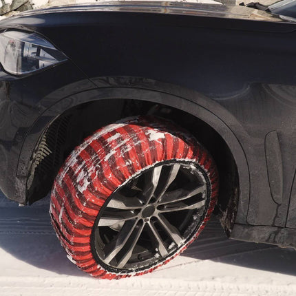 Isse Textiel sneeuwkettingen Classic Rood Gestreept 74 XXL 2 stuks (set) - VCTparts.nl