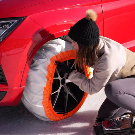 Isse Textiel sneeuwkettingen Super Wit-Oranje 70 XL 2 stuks (set) - VCTparts.nl