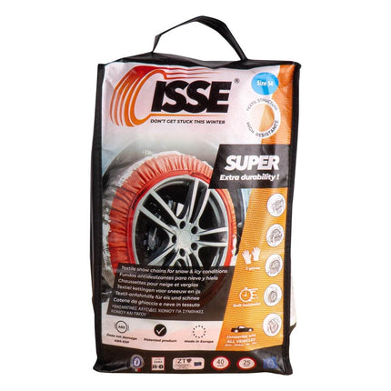 Isse Textiel sneeuwkettingen Super Wit - Oranje 66 L 2 stuks (set) - VCTparts.nl