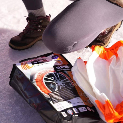 Isse Textiel sneeuwkettingen Super Wit - Oranje 66 L 2 stuks (set) - VCTparts.nl