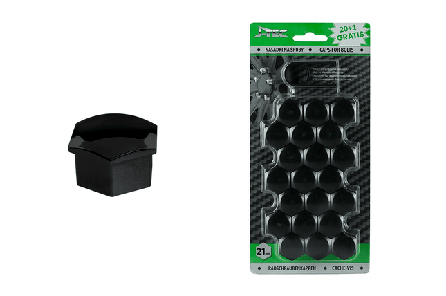 J - TEC J - TEC Wielbout Wielmoer 21mm Doppen Beschermende Afdekkapjes Zwart 20 stuks (set) AMiO 8