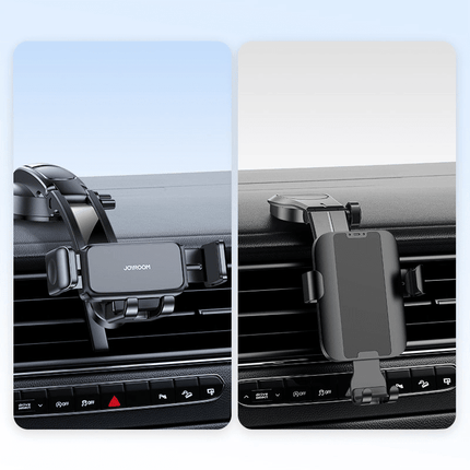 Joyroom Joyroom Auto Mechanische Gravity Telefoonhouder met Verstelbare Arm voor Dashboard en Voorruit Zwart Hurtel 6