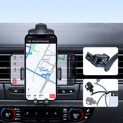 Joyroom Joyroom Auto Mechanische Gravity Telefoonhouder met Verstelbare Arm voor Dashboard en Voorruit Zwart Hurtel 8