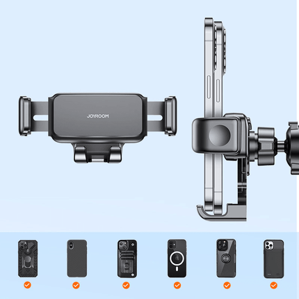 Joyroom Joyroom Auto Mechanische Gravity Telefoonhouder met Verstelbare Arm voor Dashboard en Voorruit Zwart Hurtel 4