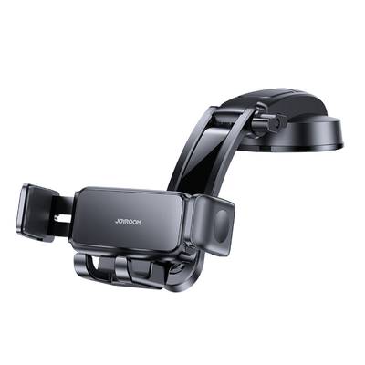 Joyroom Auto Mechanical Gravity Telefonhalter mit einstellbarem Arm für Armaturenbrett und Windschutzscheibe Schwarz