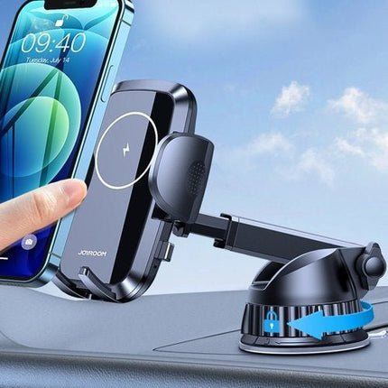 Joyroom Joyroom Auto Telefoonhouder Qi Oplader 15W voor Ventilatierooster Zwart Hurtel 4