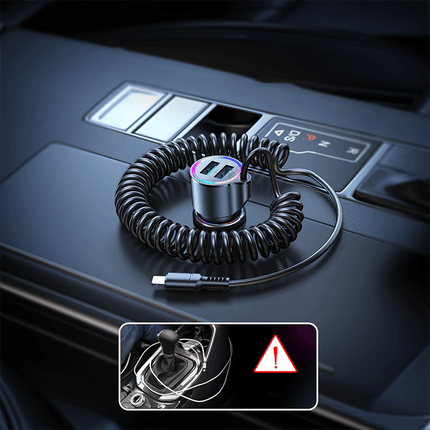 Joyroom Joyroom Autolader Oplader Lightning & USB - A Snellader - 17W (1.5m) [Triple Fast Car Charger] Hurtel 8