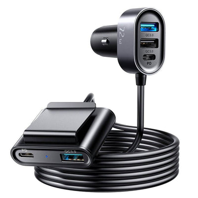 Joyroom Car Ladegerät Snell Ladegerät 3x USB-A & 2x USB-C 72W (1,5 m) [5x QC Fast Car Charger]