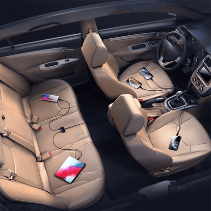 Joyroom Autolader Oplader Snellader 5x USB - A 6.2A (1.5m) [5x QC Fast Car Charger] - VCTparts.nl