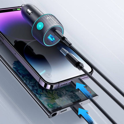 Joyroom Joyroom Autolader Snellader USB - A & USB - C 60W Zwart Hurtel 8
