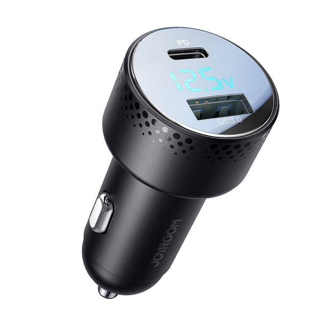 Joyroom Joyroom Autolader Snellader USB - C & USB - A 53W met LED Display Zwart Hurtel 2