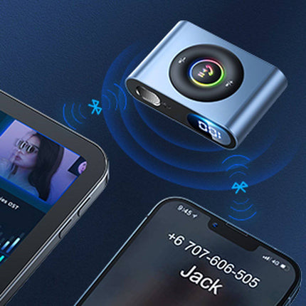 Joyroom Joyroom Bluetooth AUX Zender Bluetooth 5.3 (zender/ontvanger) voor Auto Grijs Hurtel 3