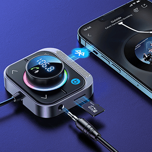 Joyroom Joyroom Bluetooth Muziek FM Transmitter Handsfree Bellen met BassBooster en Snellader Zwart [USB - C & USB - A] Hurtel 4