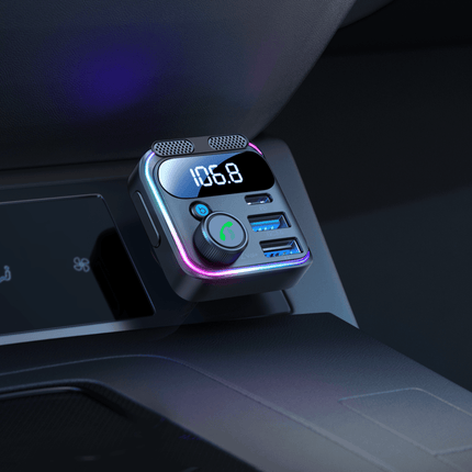 Joyroom Joyroom Bluetooth Muziek FM Transmitter Pro Handsfree Bellen met BassBooster USB - C & 2x USB - A Lader Zwart Hurtel 2