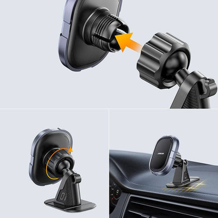 Joyroom Joyroom Dashboard Auto Magnetische Telefoonhouder 360º met Metalen Plaatje Zwart Hurtel 7