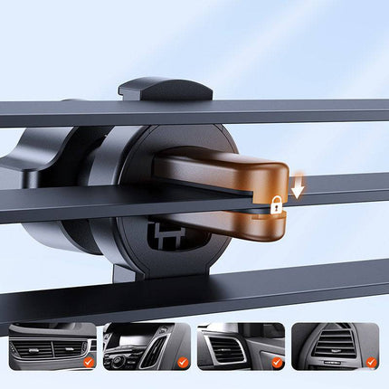 Joyroom Gravity Auto Mechanische Telefoonhouder voor Ventilatierooster Zwart - VCTparts.nl