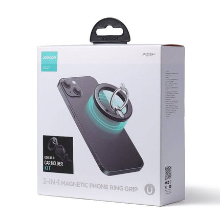 Joyroom JR-ZS294 Multifunctionele 2-in-1 Magnetische Telefoonhouder met Standaard – Zwart - VCTparts.nl