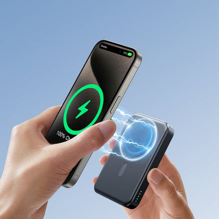 Joyroom JR - W020 20W 10000mAh MagSafe Power Bank + USB - C Kabel - Zwart - VCTparts.nl