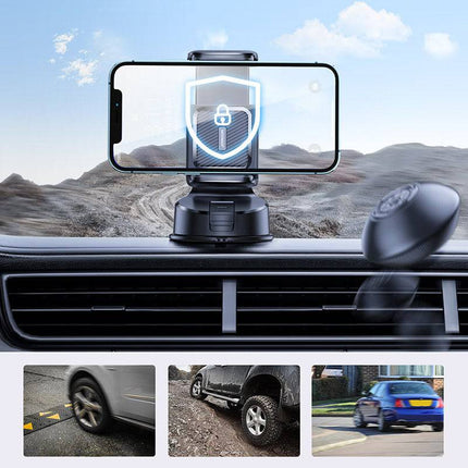 Joyroom Joyroom Mechanische Auto Telefoonhouder voor Dashboard en Voorruit Zwart Hurtel 5