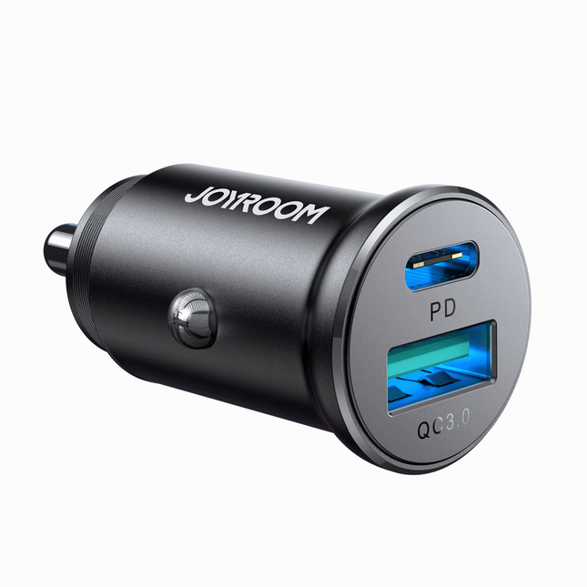 Joyroom Joyroom Mini Autolader Dubbele Snellader USB - C & USB - A 30W Zwart Hurtel 8
