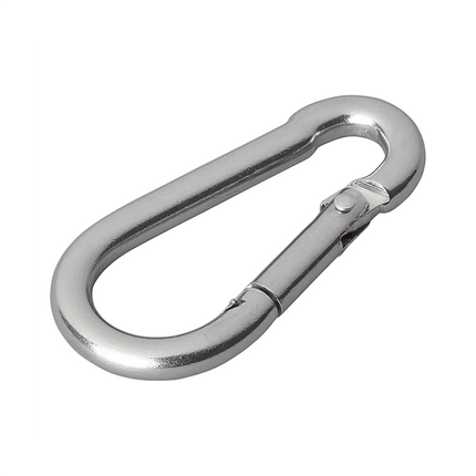 Karabijnhaak RVS 6x60mm Middel [Carabijnhaak - Musketon - Veerhaak] - VCTparts.nl