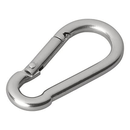 Karabijnhaak RVS 8x80mm Groot [Carabijnhaak - Musketon - Veerhaak] - VCTparts.nl