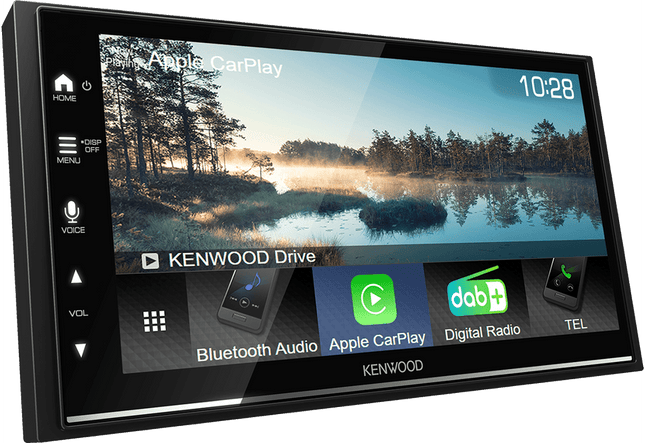 Kenwood Kenwood DMX - 7722DABS 6.8” AV - Receiver met Bluetooth DAB Radio Wireless Apple CarPlay/Android Auto Zwart Optimount 2