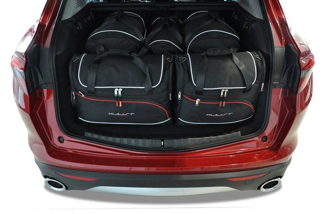 Kjust Kjust Reistassenset voor Alfa Romeo Stelvio vanaf 2017 - Set van 5 Tassen met 2 Roltassen 1 Sporttas en 2 Vliegtuigtassen Harvest Automotive 1