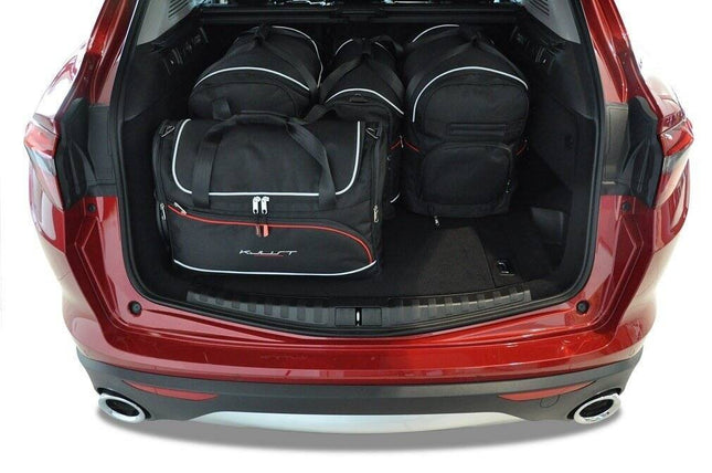 Kjust Kjust Reistassenset voor Alfa Romeo Stelvio vanaf 2017 - Set van 5 Tassen met 2 Roltassen 1 Sporttas en 2 Vliegtuigtassen Harvest Automotive 2
