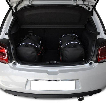 Kjust Kjust Reistassenset voor Citroen DS3 2010 - 2016 - Set van 3 Tassen met 2 Sporttassen en 1 Vliegtuigtas Harvest Automotive 2