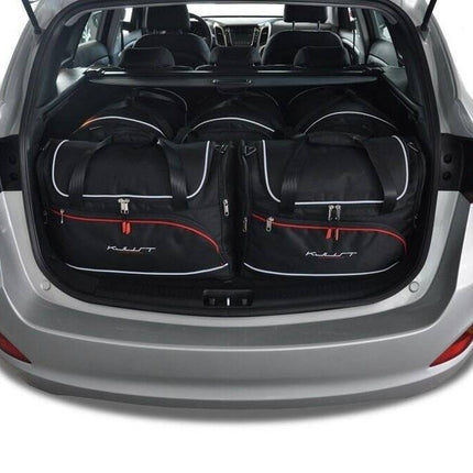 Kjust Kjust Reistassenset voor Hyundai i30 Tourer 2012-2017 - Set van 5 Tassen met 3 Roltassen en 2 Vliegtuigtassen Harvest Automotive 1
