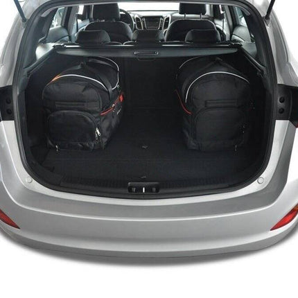 Kjust Kjust Reistassenset voor Hyundai i30 Tourer 2012-2017 - Set van 5 Tassen met 3 Roltassen en 2 Vliegtuigtassen Harvest Automotive 4