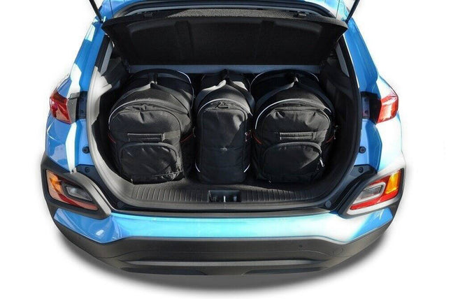 Kjust Kjust Reistassenset voor Hyundai Kona 2017-2023 - Set van 3 Tassen met 2 Roltassen en 1 Vliegtuigtas Harvest Automotive 1