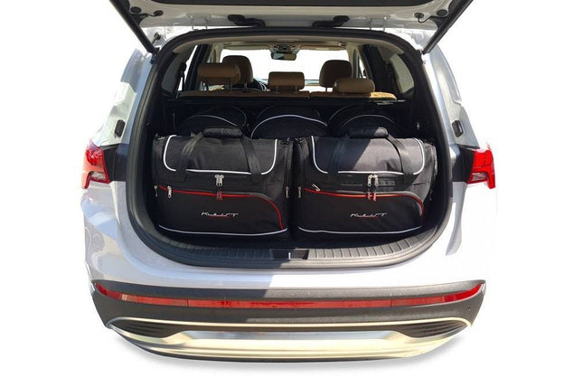 Kjust Kjust Reistassenset voor Hyundai Santa Fe 2018-2024 - Set van 5 Tassen met 3 Roltassen en 2 Vliegtuigtassen Harvest Automotive 1