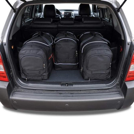 Kjust Kjust Reistassenset voor Hyundai Tucson 2003-2010 - Set van 4 Tassen met 2 Roltassen 1 Sporttas en 1 Vliegtuigtas Harvest Automotive 2