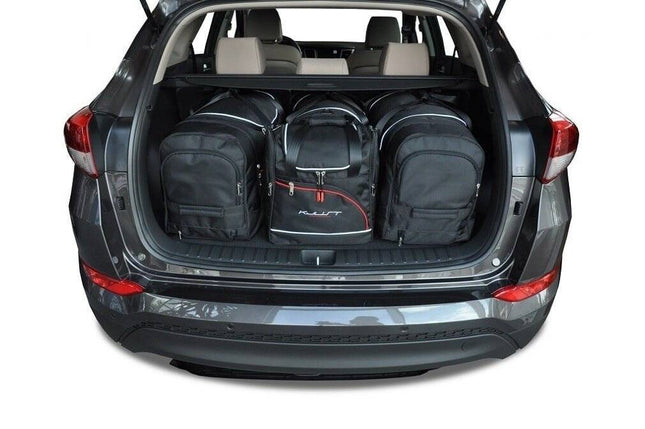 Kjust Kjust Reistassenset voor Hyundai Tucson 2015-2020 - Set van 4 Tassen met 2 Roltassen 1 Sporttas en 1 Vliegtuigtas Harvest Automotive 1