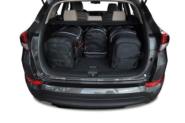 Kjust Kjust Reistassenset voor Hyundai Tucson 2015-2020 - Set van 4 Tassen met 2 Roltassen en 2 Sporttassen Harvest Automotive 2
