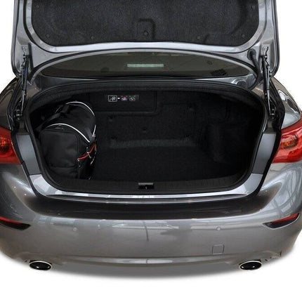 Kjust Kjust Reistassenset voor Infiniti Q50 Sedan 2013-2020 - Set van 4 Tassen met 2 Roltassen en 2 Vliegtuigtassen Harvest Automotive 4